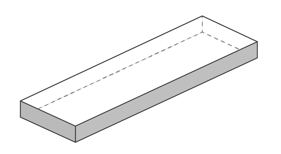 KONEKT LANG – systemowy betonowy daszek ogrodzeniowy DPC80-L o wymiarach 80 × 20 × 8 cm