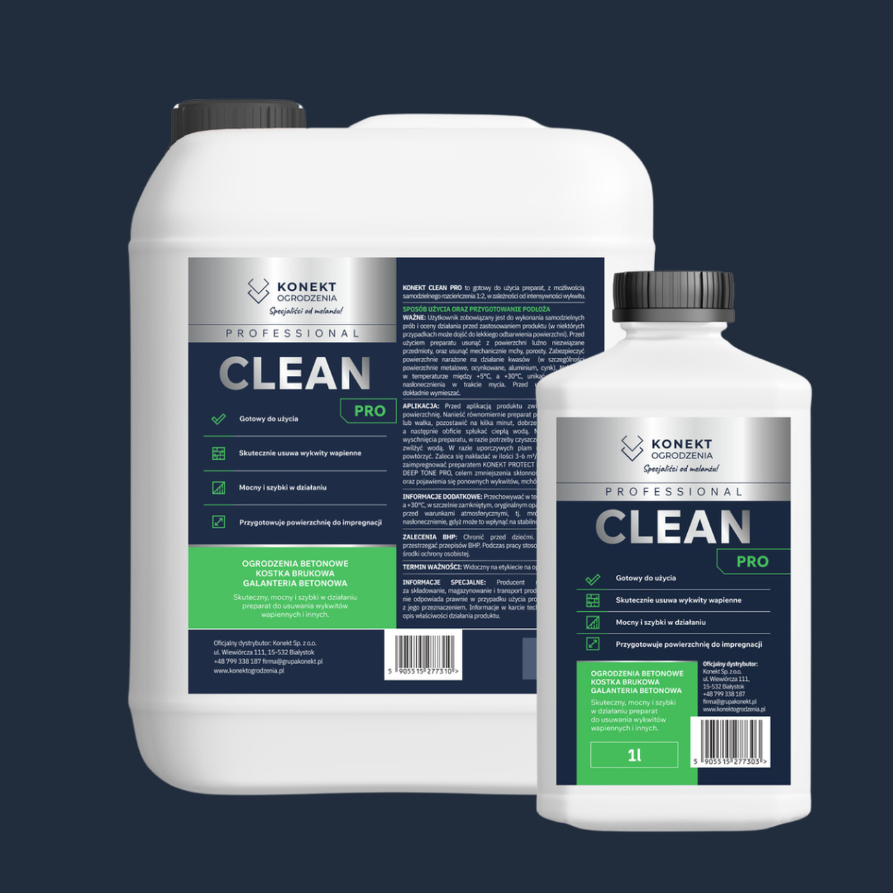 KONEKT Professional Clean Pro – preparat do usuwania wykwitów i zabrudzeń z betonu