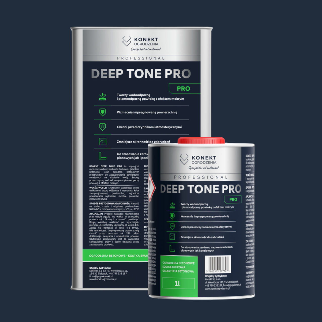 KONEKT Professional Deep Tone Pro – impregnat z efektem mokrego betonu