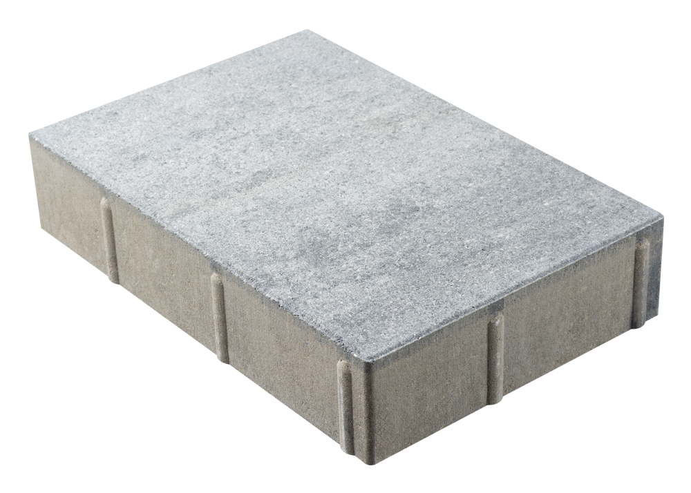 Settline LANTO BASSO – prostokątna kostka brukowa 30 × 20 cm, grubość 6 cm, kolor szary melanż