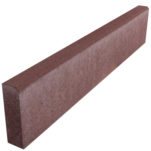 Polbruk obrzeże chodnikowe czerwone 8 × 30 × 100 cm z fazą