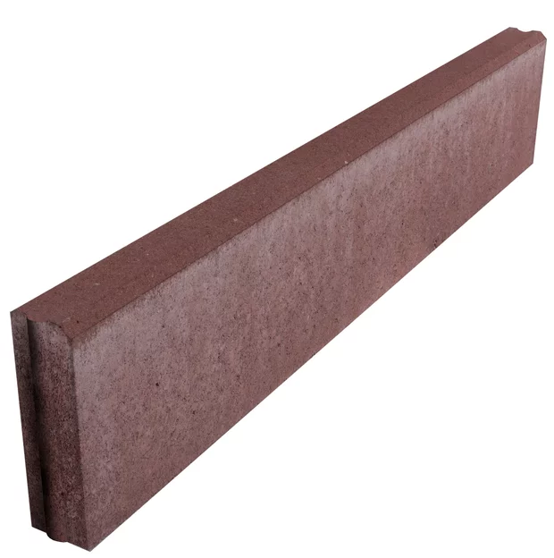 Polbruk obrzeże chodnikowe czerwone 8 × 30 × 100 cm z zamkiem