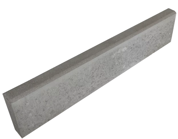 Polbruk obrzeże chodnikowe szare 8 × 25 × 100 cm z fazą