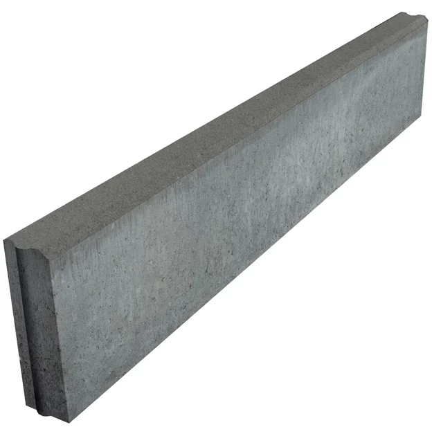 Polbruk obrzeże chodnikowe szare 8 × 25 × 100 cm z zamkiem