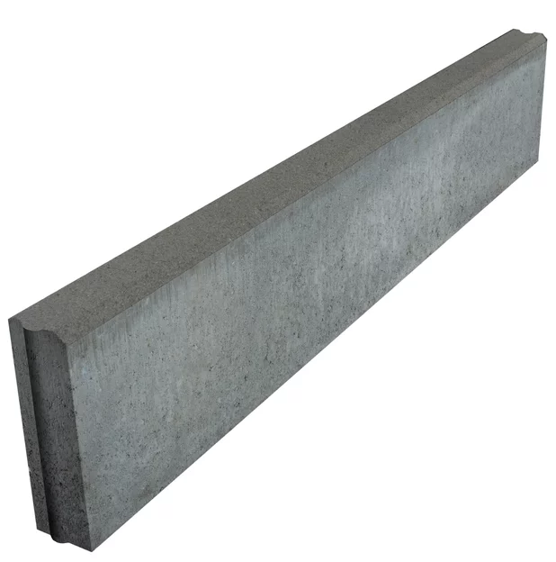 Polbruk obrzeże chodnikowe szare 8 × 30 × 100 cm z zamkiem